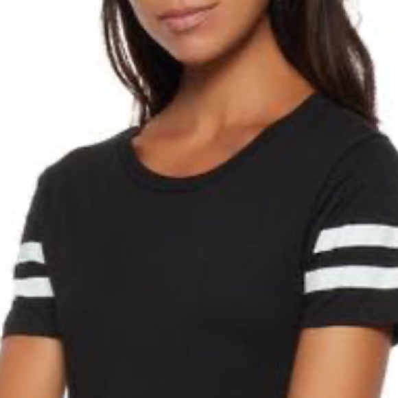 Varsity Stripe Sleeve Tunic Top or Mini Dress - Picture 4 of 5